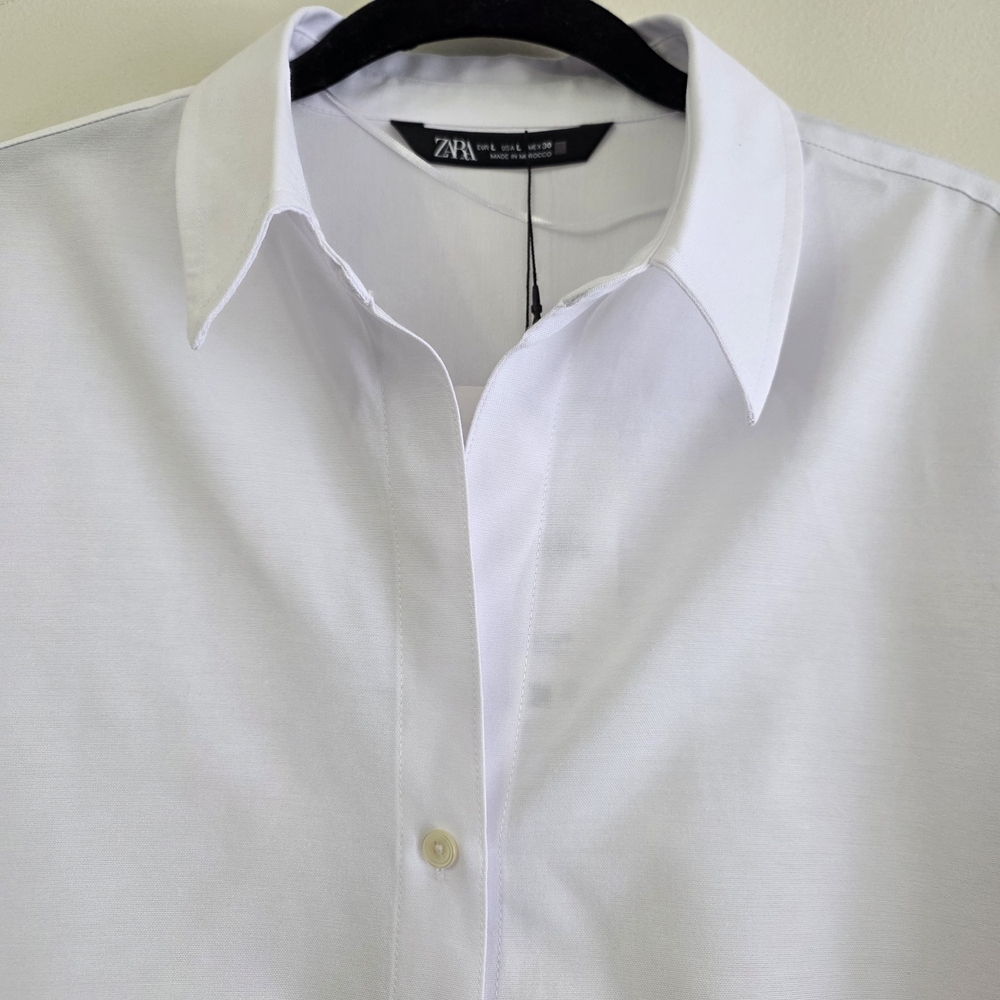 Zara Classic White Button Down Shirt - Picture 2 of 5